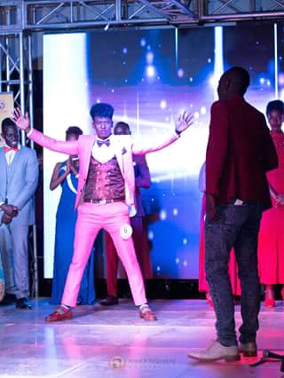 Fotophreak Model of the week: Bildard Ligala in a pink Tuxedo suit after being declared winner in the recently held ANU gala