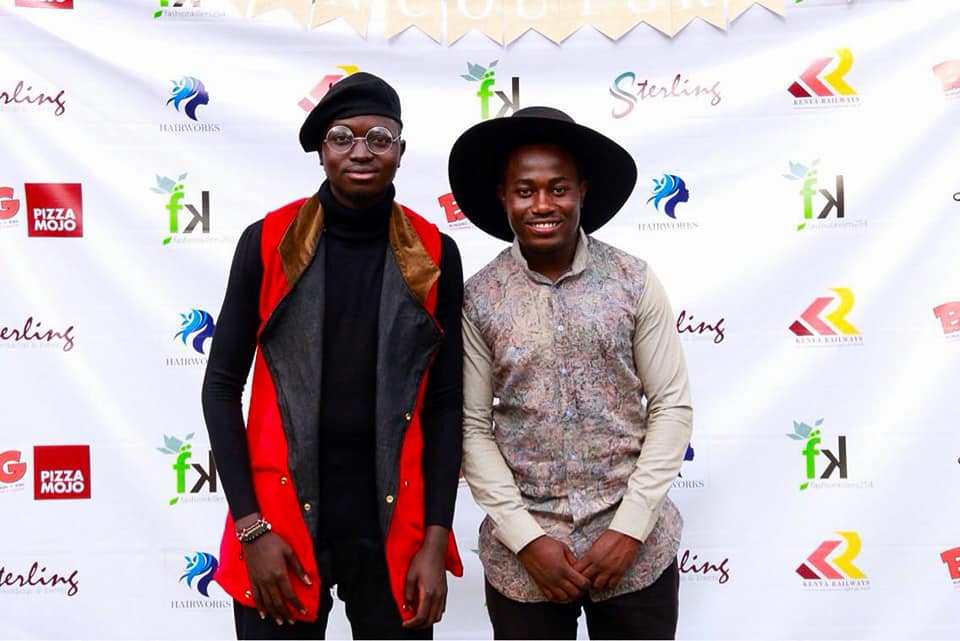 The Fashion Couture Affair co-fpunders Silas Omenda (left) and Byron Oreyob at the event 