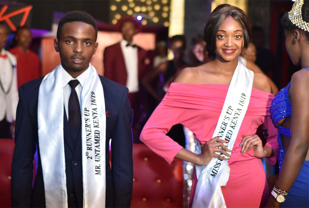 Second runners up at the Mr and Miss Untamed Kenya 2018 - Alvin Maina and Lydia Nyabuti