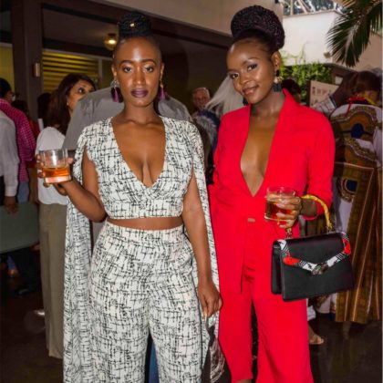 Fashion High Tea 2018: Social Media personalities Miss Mandii (left) with Sheila Ndinda at the event.