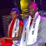 Commercial model Richard Oloo with the runway queen Mercygrace Kavata all smiles soon after being crowned the new Mr and Miss Multimedia University