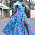 A display of one of the designs done by Edward Karaba, who is also an upcoming fashion designer.
