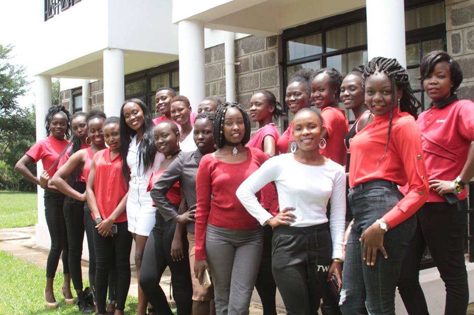Miss Tourism Bungoma county contestants during the week-long bootcamp. 