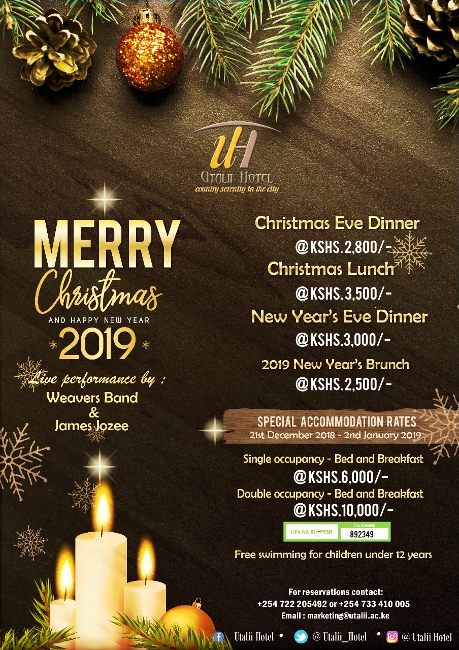 Utalii Hotel offers this holiday season. 