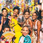 Fashion bloggers Natalie Tea (back 2nd left), Sheila of Pearls and Loaf (back 3rd left), Designer Lola Hannigan (back 3rd right), Angela Wambui (front left) among other fashion lovers at the Fashion High Tea 2019
