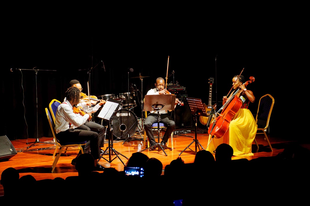 The Nairobi String Quartet were down to business at the all sold out musical orchestra in Nairobi