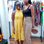 Debbie Oyugi, organizer of the Africa Kids Fashion Week (right) poses for a picture with celebrated fashion designer Shiyenze Khasoha at the event
