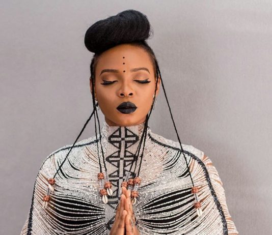 Nigerian Singer Yemi Alade drapped in jewellery by Patricia Mbela during Coke Studio Africa